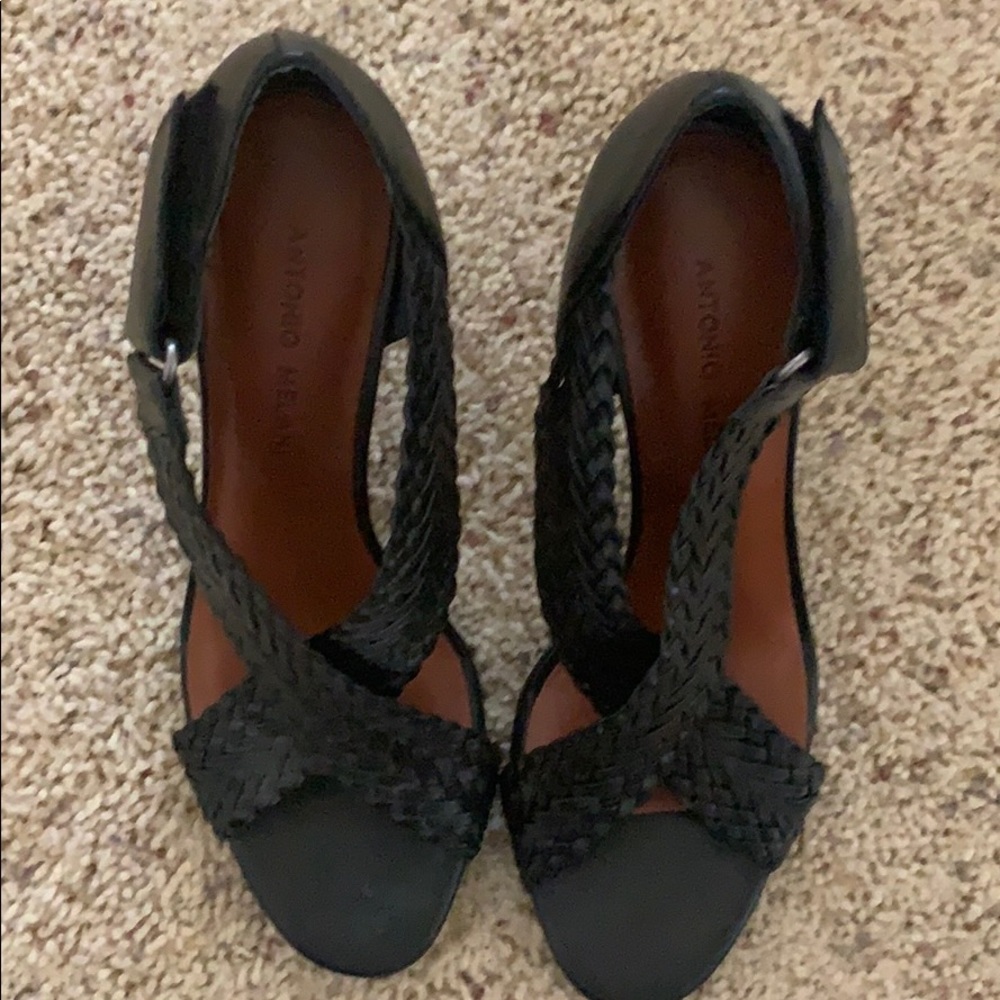 Black Antonio Melani heeled sandals